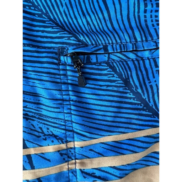 Ron Jon Board Shorts Trunks Blue Orange Palm Leaves Size 36 - Picture 9 of 11